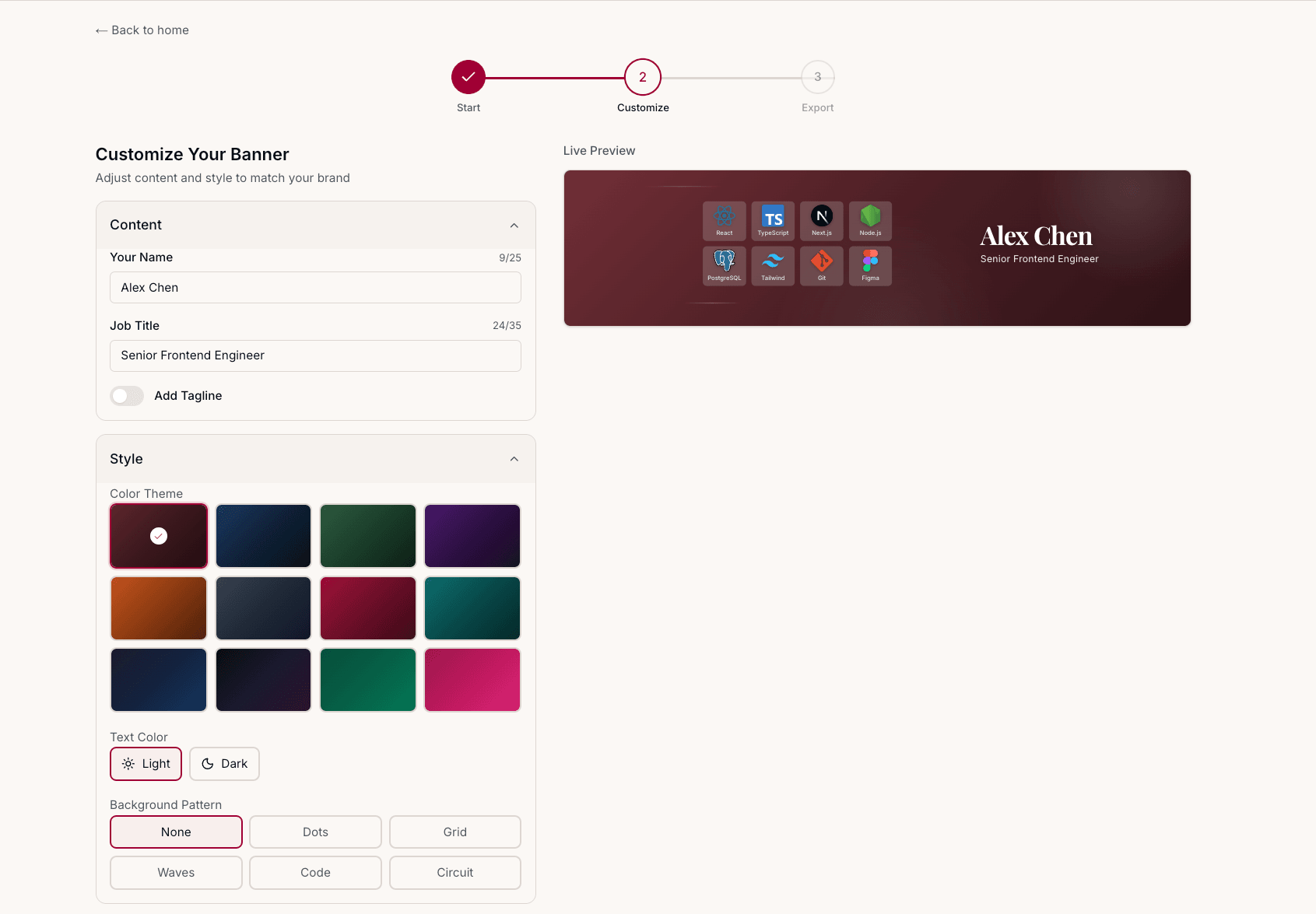 LinkedIn Banner Generator Tool